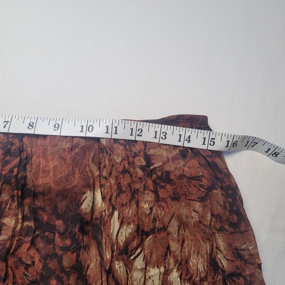 VTG 90'S Ruby Rd Brown Print Western Prairicore Boho Maxi Skirt Size 8 - Picture 7 of 8